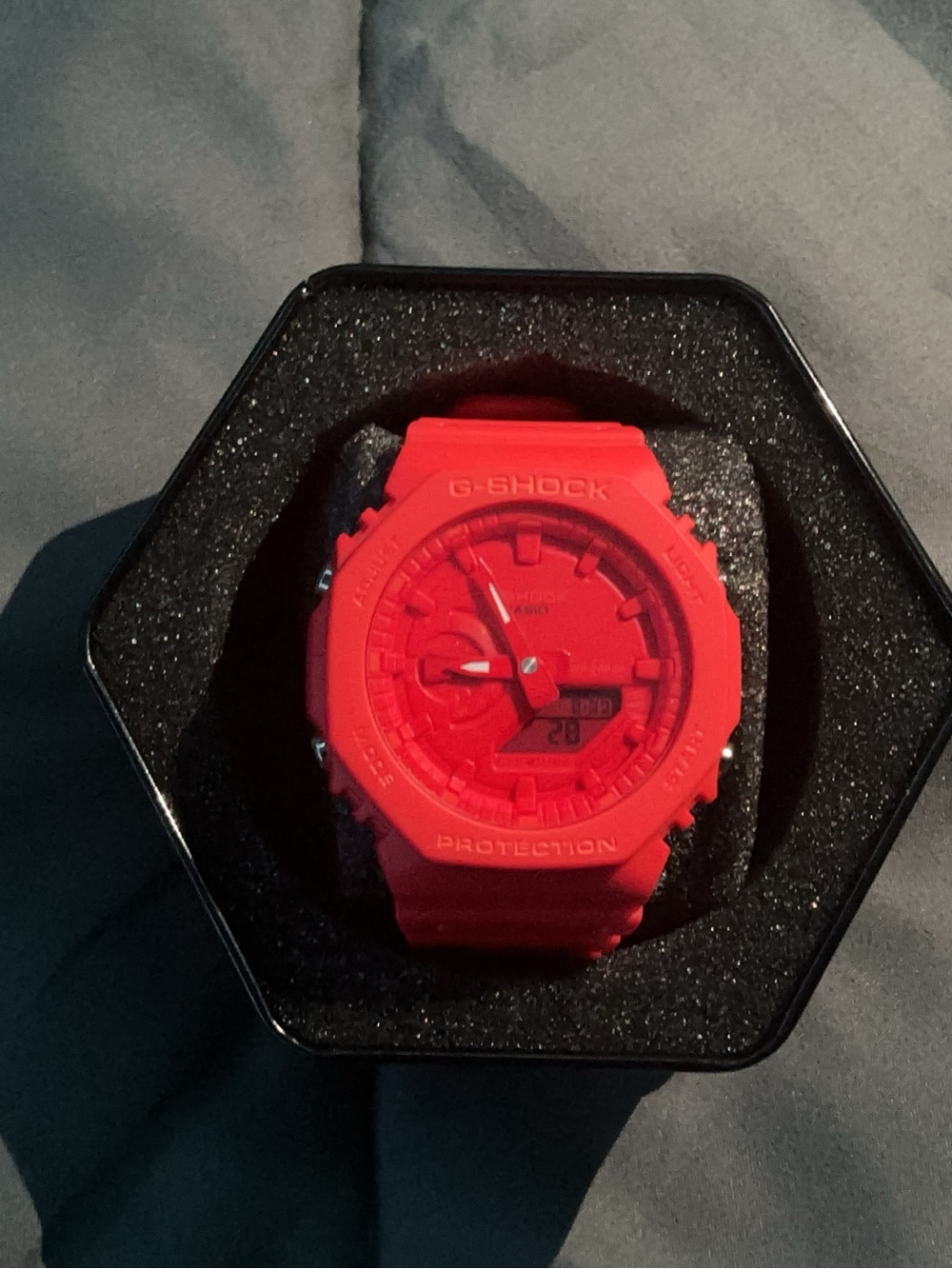 Casio G-SHOCK Red Resin Chronograph Watch